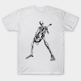 Halloween Skeleton Rocker Ghitar T-Shirt